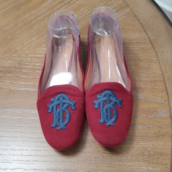 Tory Burch Maroon Navy Antonio Loafers, Size 7, Excellent Condition - Picture 3 of 11